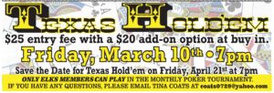 Texas Hold 'Em - Elks Members Only