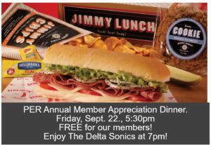 PER Member Appreciation Dinner - Free Jimmy Johns sandwiches to members
